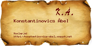 Konstantinovics Ábel névjegykártya